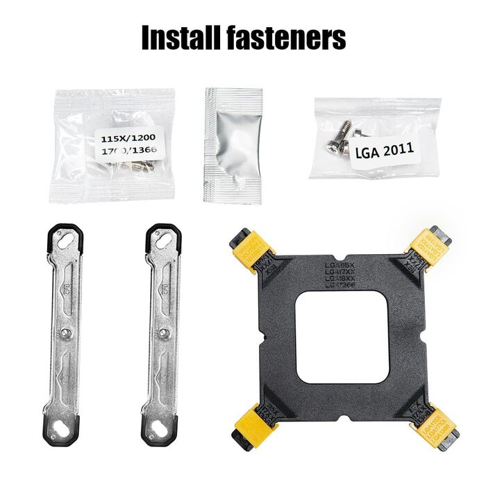 Кулер для процесора Jungle Leopard KF420E з дисплеєм температури, 4 теплові трубки, 155 мм висота, 120*120*25 мм вентилятор 1800RPM ARGB PWM, для LGA 115X/1200/1700/1366/2011/1851, AM4/AM5 (Чорний) (K200-WH)