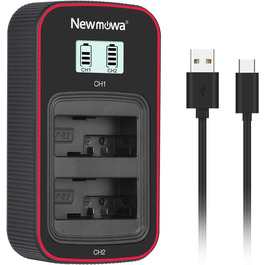Зарядний пристрій Newmowa з LCD-дисплеєм Dual USB для Canon LP-E8 та камер Canon EOS 550D, 600D, T2i, T3i, T4i, T5i
