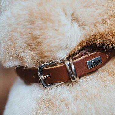 Нашийник для собак HUNTER ROUND & SOFT, м'яка шкіра, міцний нейлон, щадний до хутра, різні розміри