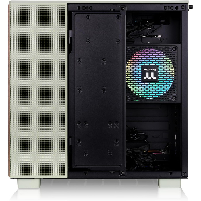 Корпус Thermaltake TG ARGB ATX Mid-Tower View 380 XL Wood (Matcha Green) з 4 вентиляторами ARGB, USB-C, підтримка радіатора 360mm