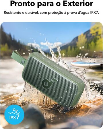 Soundcore Motion 300: Бездроковий портативний Bluetooth-динамік з BassUp, SmartTune, 30W, 13 годин, IPX7, для саду, кемпінгу та подорожей (зелений)