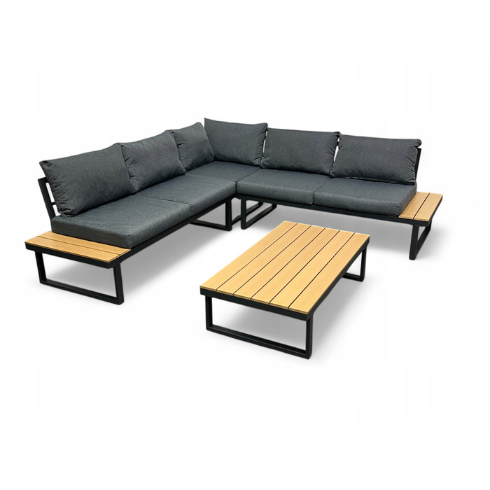 Комплект садових меблів Ideal Garden, метал, сірий, 3 предмети