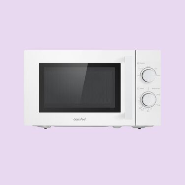 Мікрохвильова піч Comfee CMSN 20L біла, механічна, 700W, з дефростером та обертовим столом
