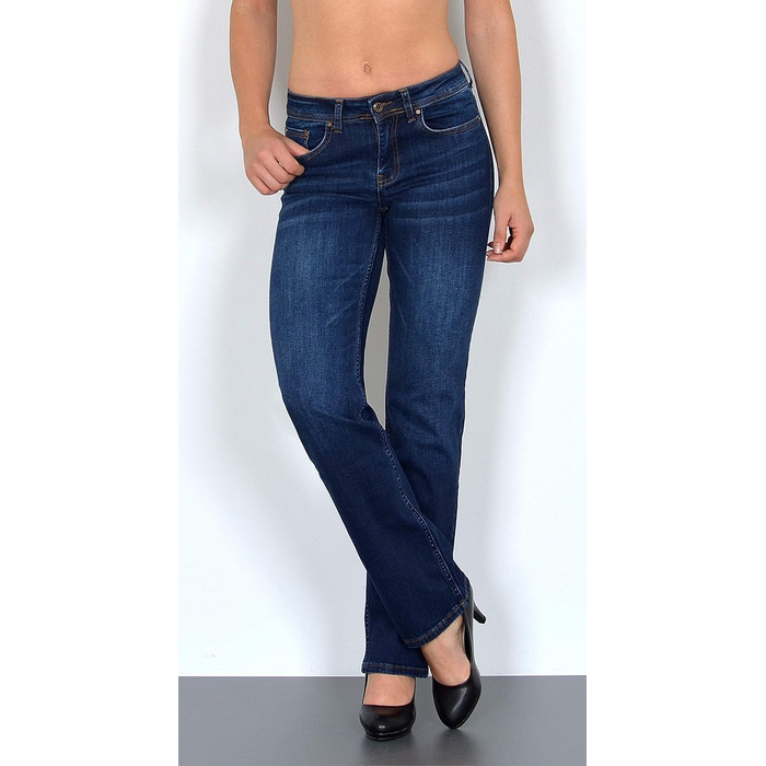 Джинси жіночі ESRA Straight Jeans - висока талія, прямі, еластичні, великі розміри (G6, 36, J157)