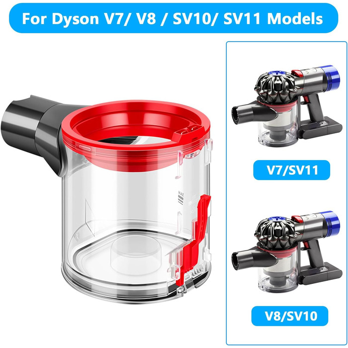 Контейнер для пилу Dyson V7/V8: Оригінальна запчастина, рожевий колір