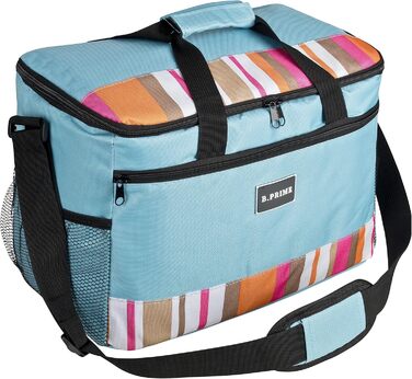 Термосумка B.PRIME 20L Classic: 36x26x22 см, блакитна | Для пікніка, кемпінгу, подорожей та покупок
