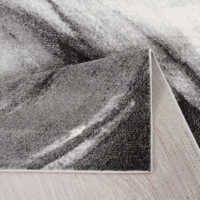 Килимок Kurzflor з коротким ворсом для вітальні, спальні та дитячої кімнати. Сучасний дизайнерський килимок TC-Fashion 6114 в сірому кольорі (Circle Grau, 140x200 см)