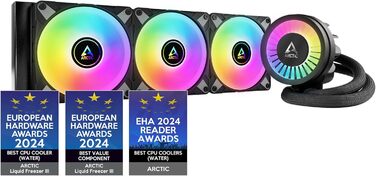 Система водяного охолодження ARCTIC Liquid Freezer III 360 A-RGB для ПК: 3x120мм радіатор, PWM-насос, підтримка AMD AM5/AM4, Intel LGA1851/1700