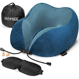 Ортопедична подушка для шиї HOMIEE, ергономічна подушка для подорожей з пам’яттю форми, комфортний чохол, підтримка для сну