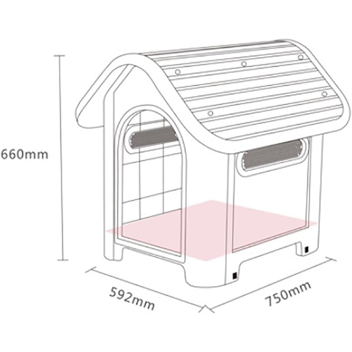 Клітка для собак Ланко з туалетом. Внутрішній та зовнішній простір з вентиляційними отворами. Міцний матеріал. 75x59x66см. Синій та білий.