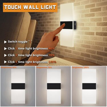 LED-стінна лампа VOMI з датчиком руху, акумуляторна, бездротова, USB-зарядка, 4000mAh, для коридору та сходищ, 2 білих світлодіода (сенсорне керування, 6000K)