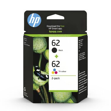 Оригінальні картриджі для принтера HP 62 (чорний та кольоровий), комплект 2 шт.