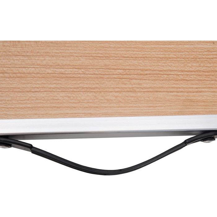 Складний алюмінієвий стіл для кемпінгу eSituro з регульованою висотою 100x60x73-94 см, стільниця MDF під дуб