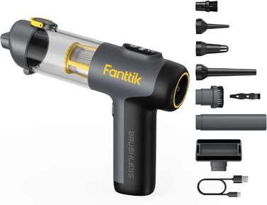 Бездротовий акумуляторний ручний пилосос Fanttik Slim V9 Mix 4-в-1 (12000Pa) з LCD-дисплеєм для дому, авто та видалення шерсті тварин