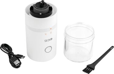 Електрична кавомолка ECG KM 150 Minimo White, USB-C, біла