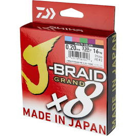 Плетена рибальська жилка Daiwa J-Braid Grand x8E 300 м, мультиколір