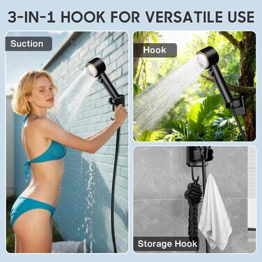 Електрична надувна душова кабіна для кемпінгу MIAOKE 7800mAh з цифровим дисплеєм та регулюванням температури