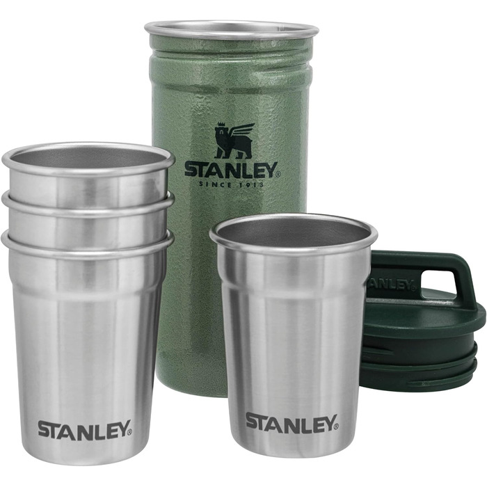 Набір келихів для шотів STANLEY Adventure Nesting 59 мл, зелений (Hammertone) - нержавіюча сталь, без BPA, компактні, для подорожів