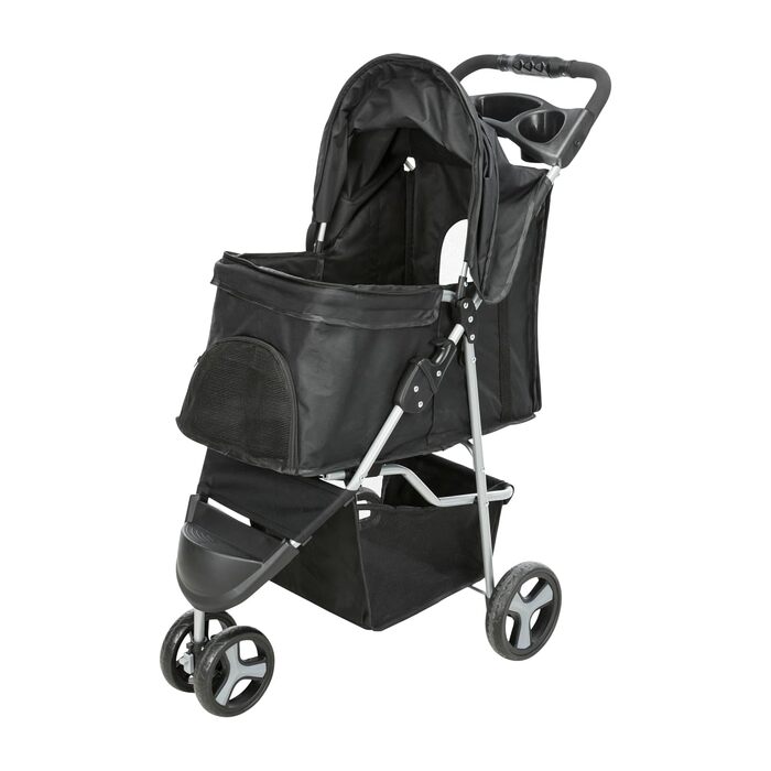 Візок для собак TRIXIE, чорний, до 11 кг, 47x100x80 см, 4,6 кг - 28958