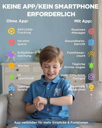 Дитячий фітнес-браслет BIGGERFIVE Vigor 3 з AMOLED дисплеєм, водонепроникний (3ATM), пульсометр, трекер сну, крокомір для дітей 5-12 років, чорний