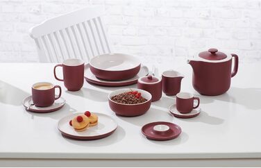 Ritzenhoff & Breker Teapot Jasper, Stoneware, 1.4 Liters, Teapot/Coffee Pot in a modern trendy color, matte glaze & soft-touch feel, Berry