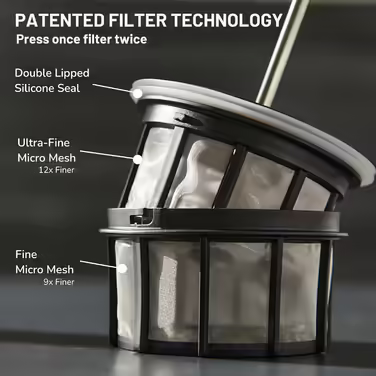 ESPRO P0 Ultralight Французька прес-кава для однієї порції, термобутилка з нержавіючої сталі для подорожей, кемпінгу та щоденного використання, вакуумна ізоляція, 470 мл, Frost Wisteria