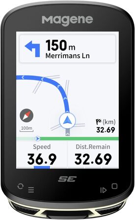 Велокомп'ютер Magene C506SE GPS з кольоровим дисплеєм 2,4'', водонепроникний, WiFi та Bluetooth, навігація, налаштовувані дані, 11 мов