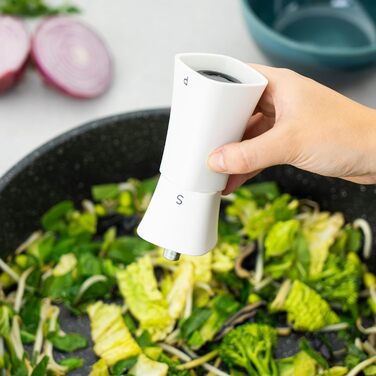 Набір для солі та перцю Grunwerg 2-в-1, пластиковий, білий