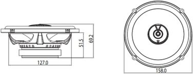 Автоакустика JBL Club 622 від Harman Kardon, 2-смугові динаміки 16-17 см, 180 Вт, чорні