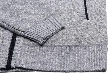 Чоловічий кардиган з флісовою підкладкою: стильна в'язана куртка-світшот на зиму (C-dark grey, C-grey, XXL)