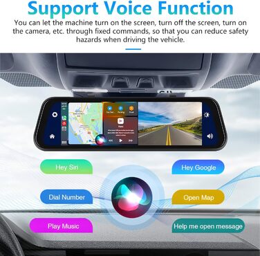 Дзеркало-відеореєстратор Podofo 9.66