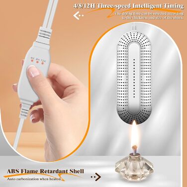 Електричний сушильник для взуття NZQXJXZ з таймером, швидкий сушильник для рукавичок та черевиків, видаляє запахи та антибактеріальний (EU-штекер)