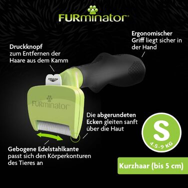 FURminator для собак S, короткошерсті: щітка для видалення підшерстка - версія 2.0