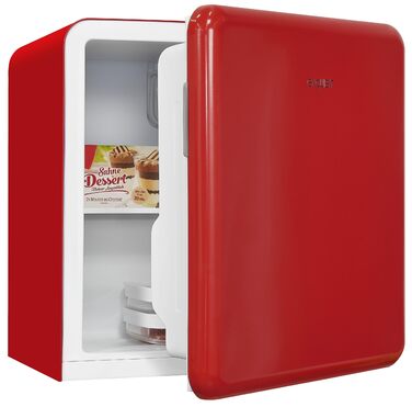 Exquisit Mini Холодильник CKB45-0-031F білий: 47 л, без морозильної камери, ретро стиль