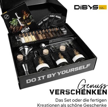 Набір для самостійного приготування віскі DIBYS: 12 натуральних інгредієнтів, аксесуари та 4 рецепти | Подарунковий набір для поціновувачів віскі | Віскі-конструктор