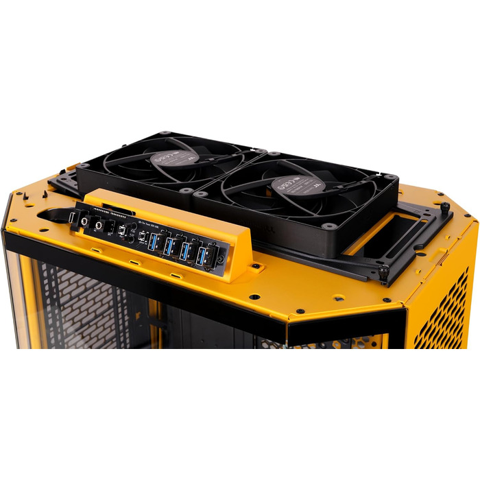 Корпус ПК Thermaltake The Tower 600 ATX з вертикальним дизайном, 3 скляні панелі, 2 вентилятори 140mm, підтримка радіаторів 420/360mm, USB-C, білий (Bumblebee)