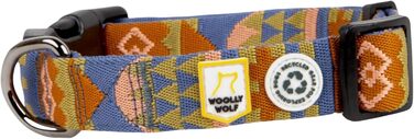 Нашийник для собак маленьких порід Woolly Wolf Nightless Night, XS - регульований, з переробленого поліестеру