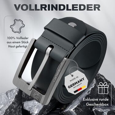 Чоловічий шкіряний ремінь преміум-якості, виготовлений у Німеччині, з подарунковою коробкою. Ширина 40 мм, колір морської хвилі, під джинси, чино та костюм. Довжина 145 см.