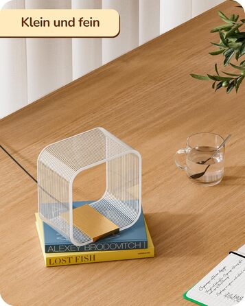 LED настільна лампа EDISHINE: сучасна лампа для спальні та вітальні, золота, з лазерним різьбленням, акрил, алюміній, 3000K, 4W