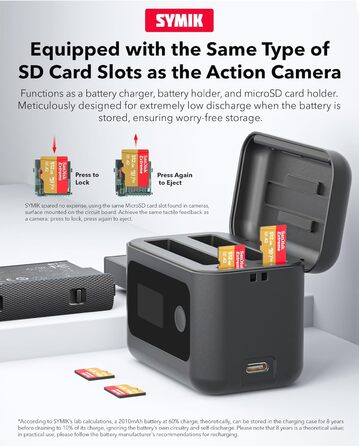 Акумулятори Insta360 X4 Air (2 шт.) з зарядним хабом 24W та LCD-дисплеєм – Швидка зарядка, показник заряду