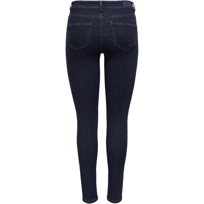 Джинси скінні жіночі ONLY WAUW середньої посадки, темно-синій денім, розмір M/30L