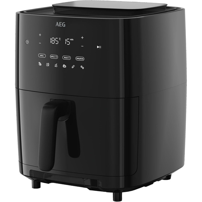 AEG AAF7SB Hot Air Fryer / 90% Less Fat / 10 Programs / 40-200°C / Steaming / Drying / 6.9 l / Dishwasher-safe / Temperature & Time Selection / Flip Reminder / 1.1 l Water Tank / Black Black 6.9 l Capacity Series 8000