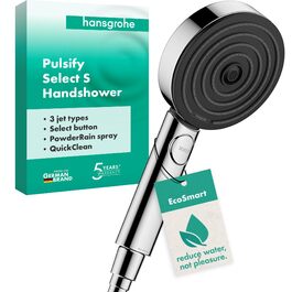 Душова лійка Hansgrohe Pulsify Select S EcoSmart - Економія води, 3 режими, Antikalk, хром, 24111000