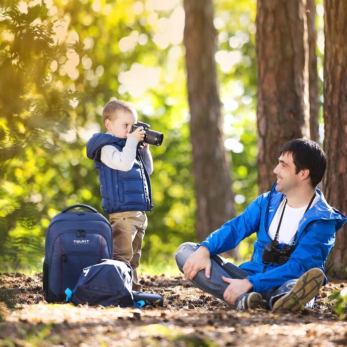 Рюкзак-холодильник TOURIT 22L, водонепроникний, ізольований, для пікніків, барбекю, кемпінгу, подорожей, покупок (Блакитний)