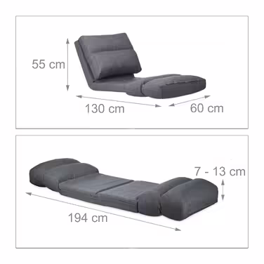 Relaxdays Reclining Chair, Foldable