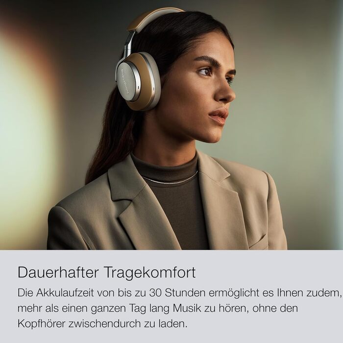 Навушники Bowers & Wilkins Px8: бездротові, з активним шумозаглушенням, Bluetooth 5.0, швидка зарядка, 30 годин відтворення, мікрофон (Over-Ear, зелені)