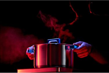 Каструля WMF Ultimate Cool 16 см без кришки, 1,4 л, Cromargan® нержавіюча сталь, без покриття, для індукційних плит, з внутрішньою міткою об'єму, придатна для миття в посудомийній машині