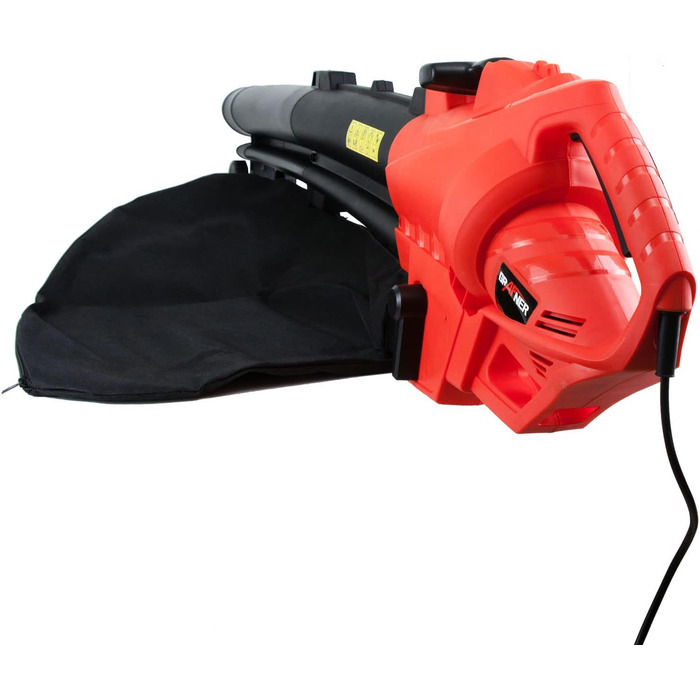 Grafner 3-in-1 Electric Leaf Blower 3500 Watt, Shoulder Strap and Wheels, 35 Liter Collection Bag, Leaf Reduction of up to 90%, 270 km/h, Suction, Blowing, and Shredding, Electric Leaf Blower, Leaf Vacuum, Shredder, Blower