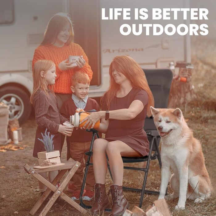 Крісло для кемпінгу Homecall складне, 150 кг, з високою спинкою, для саду, балкону, риболовлі, чорне