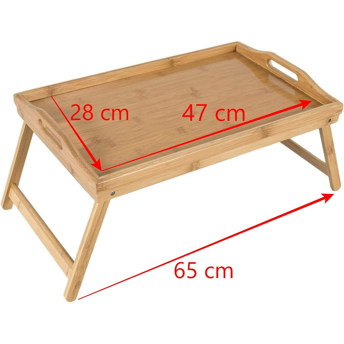 Столик для ліжка з бамбука Elbmöbel: столи для сніданку, приліжкові столики, крінні столики. Легкий у догляді, 50x30x26 см